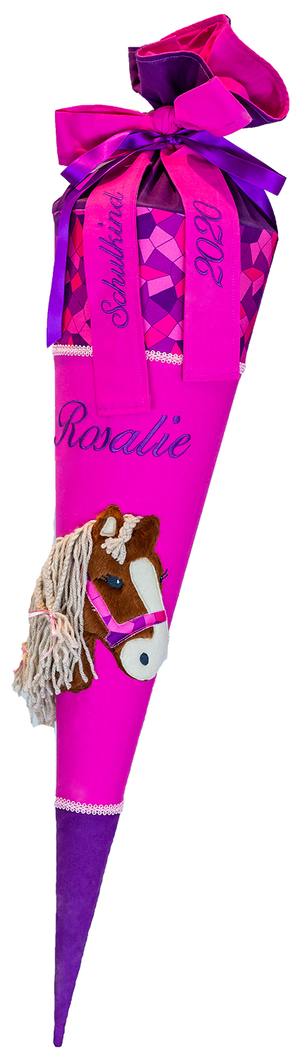 IIRC Schultütenschleife Mädchen Personalisiert - Handgefertigt In Violett