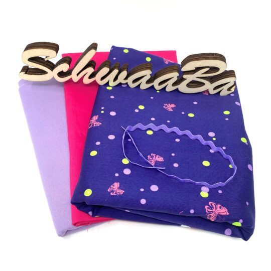 1 Schultüten Nähset Shiny Butterfly zum Ranzen von step by step all-inclusive